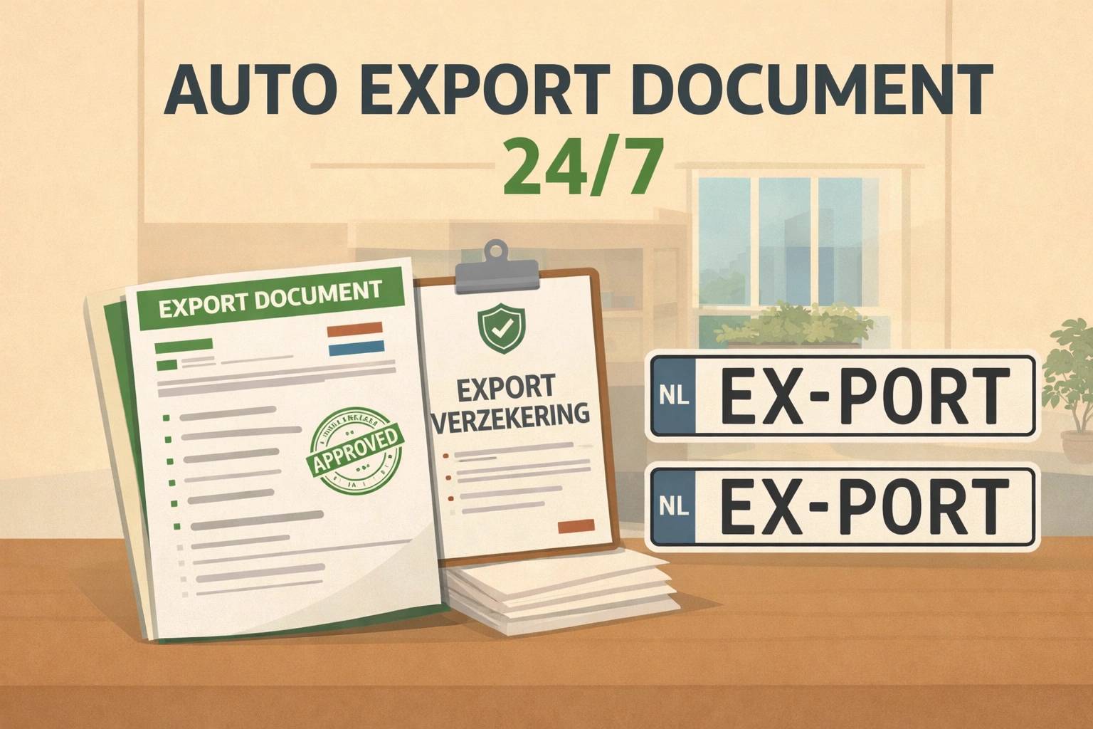 Auto export papieren Arnhem – officieel RDW exportdocument, exportverzekering en exportkentekenplaten voor voertuigen uit de regio Arnhem en Gelderland