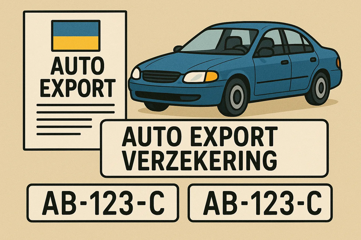 Auto export papieren Oekraïne – exportdocument, verzekering en exportkentekens bij Auto Export Document Hengelo
